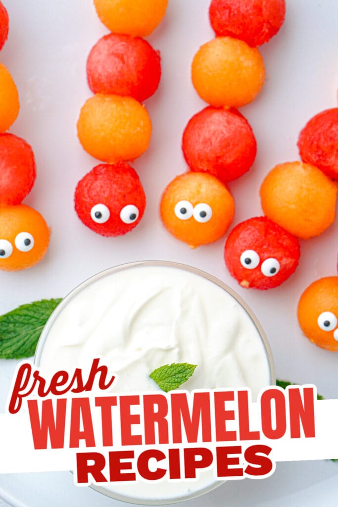 fresh watermelon recipes - Watermelon and Cantaloupe Kabobs copy