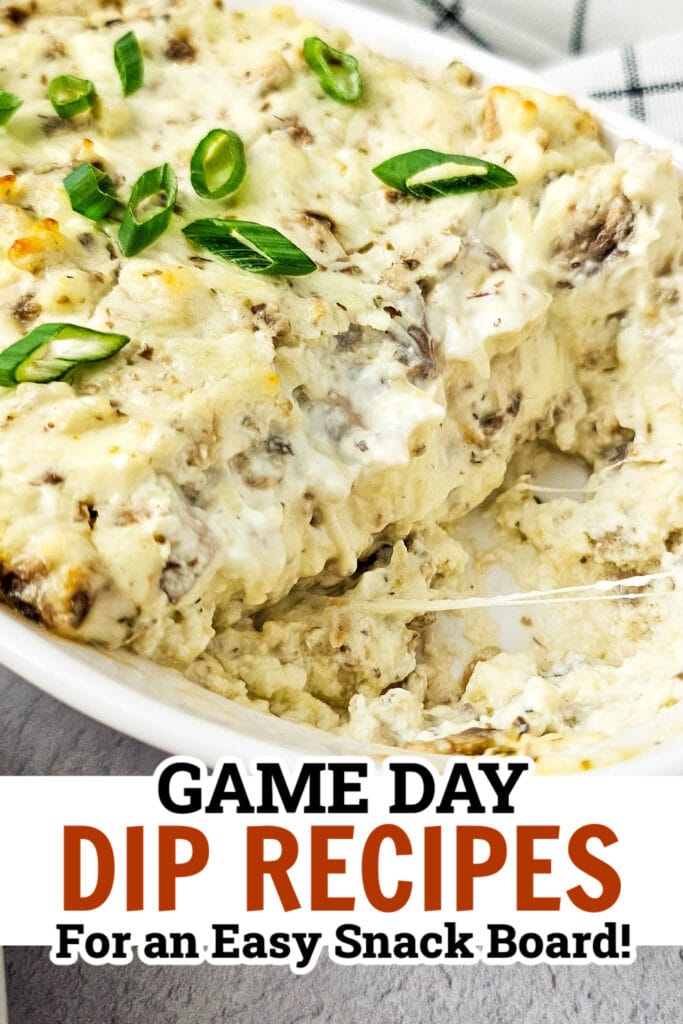 game day dips - Creamy Baked Mushroom Dip copy