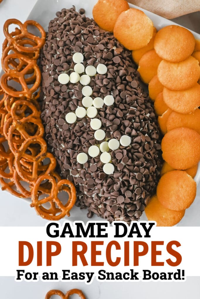 game day dips - Football Cheeseball Dip copy