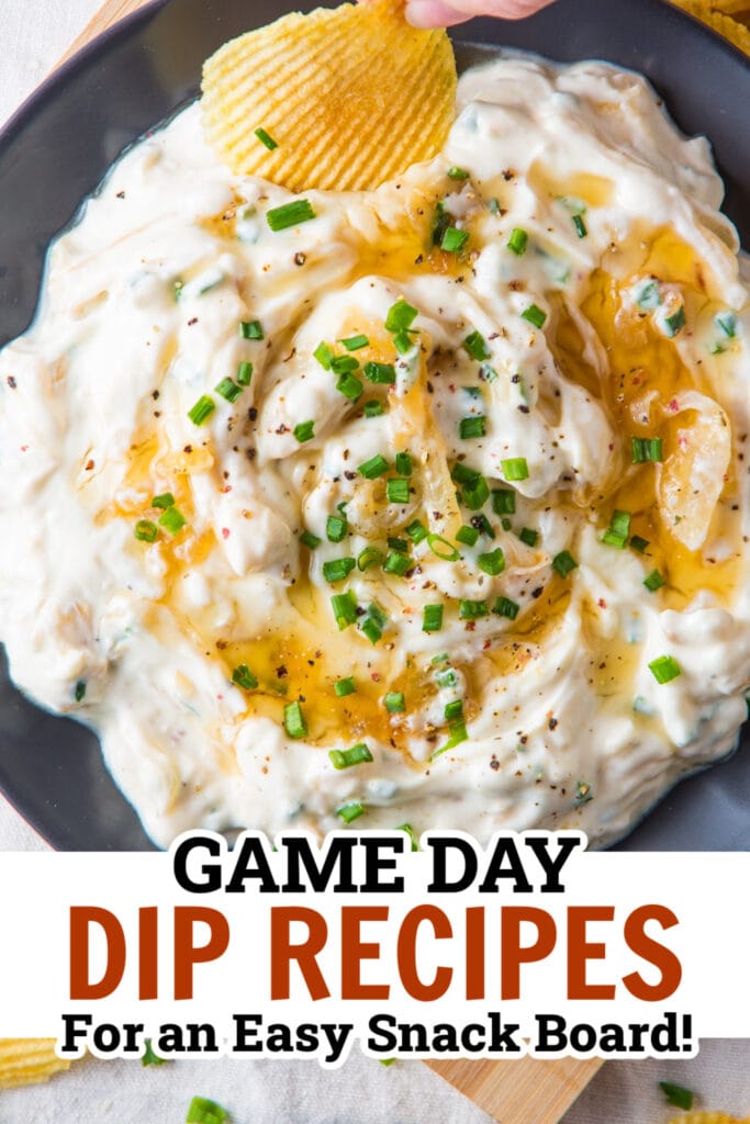 game day dips - French Onion Dip with Honey copy