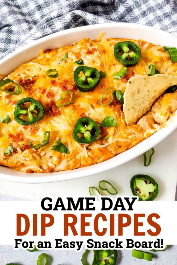 game day dips - Hot Cheesy Bacon Bean Dip copy