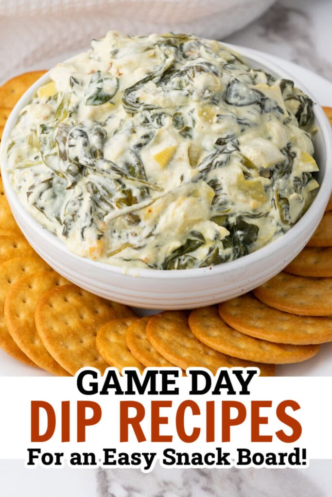 game day dips - Slow Cooker Spinach Artichoke Dip copy