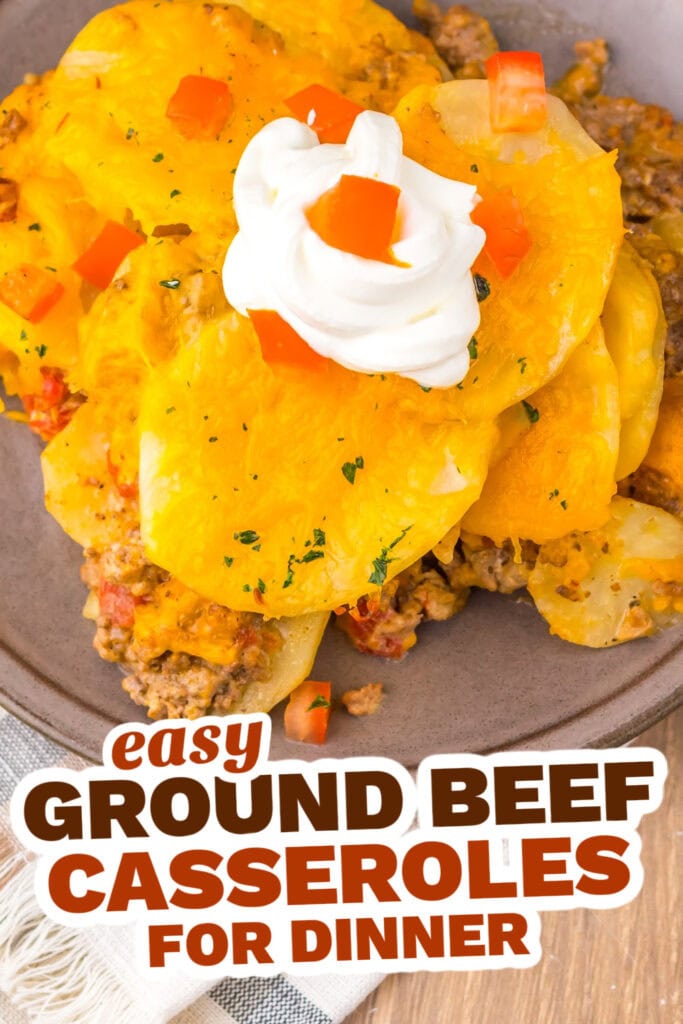 ground beef casseroles - Cheesy Taco Potato Casserole