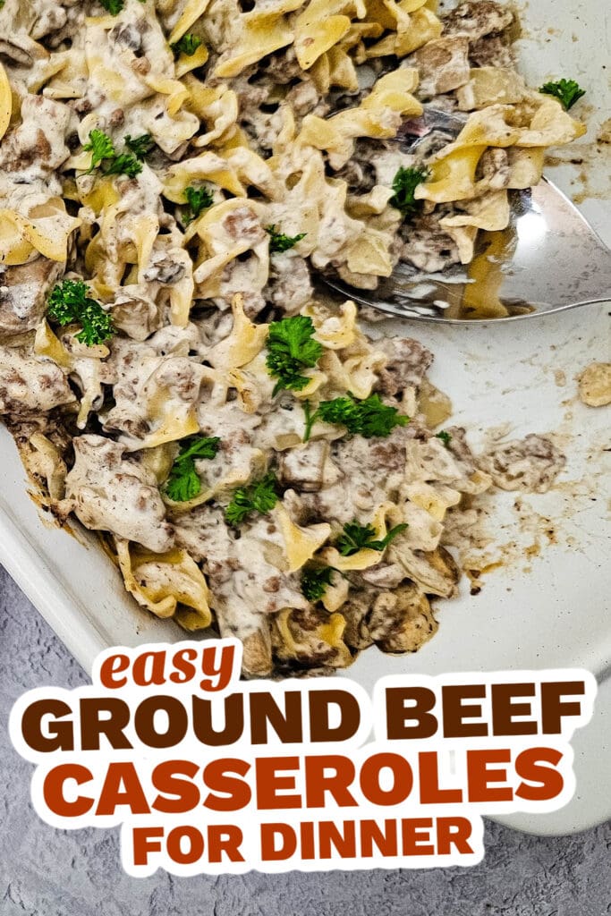 ground beef casseroles - Creamy Beef Stroganoff Casserole