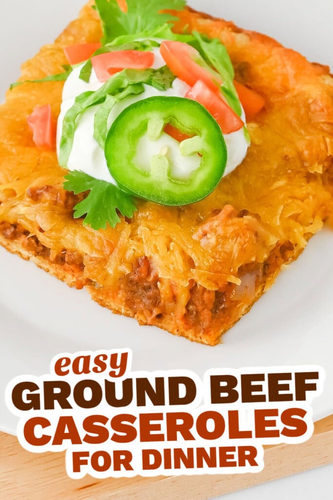 ground beef casseroles - Ground Beef Crescent Roll Taco Casserole