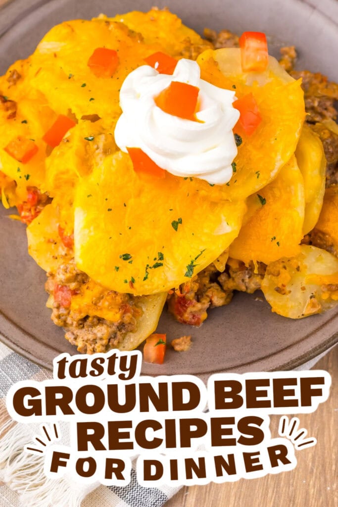 ground beef recipes - Slow Cooker Cheesy Taco Potato Casserole