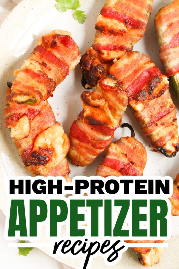 high protein appetizers - Air Fryer Bacon-Wrapped Jalapeño Poppers copy