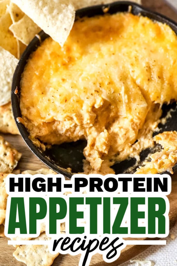 high protein appetizers - Cheesy Spicy Buffalo Chicken Dip copy