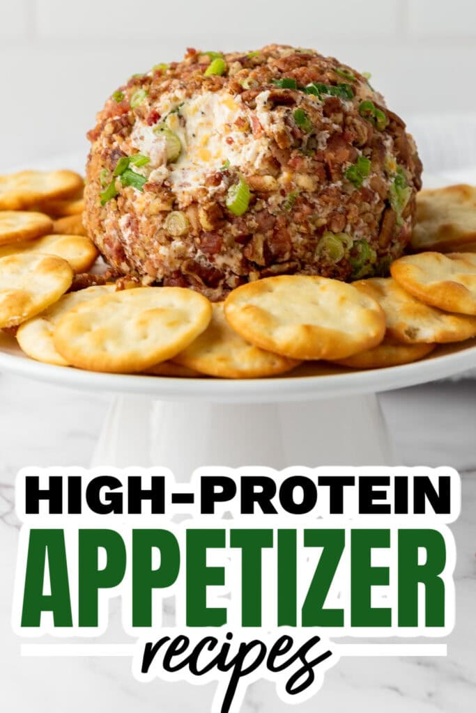 high protein appetizers - Pecan Bacon Cheeseball copy