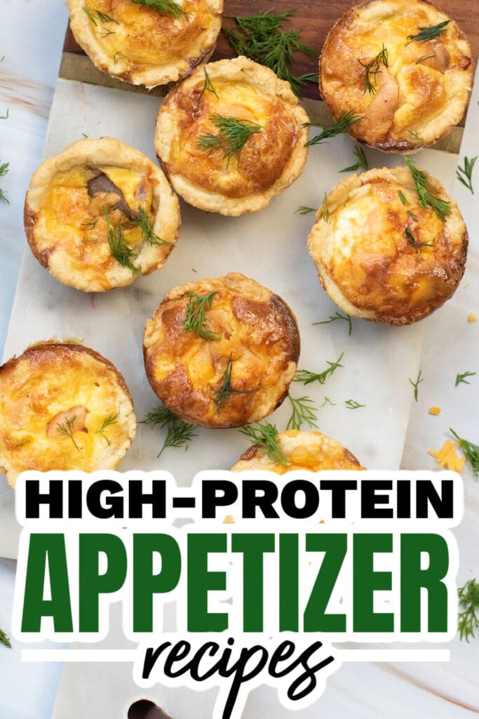 high protein appetizers - Salmon and Cheese Mini Quiches copy