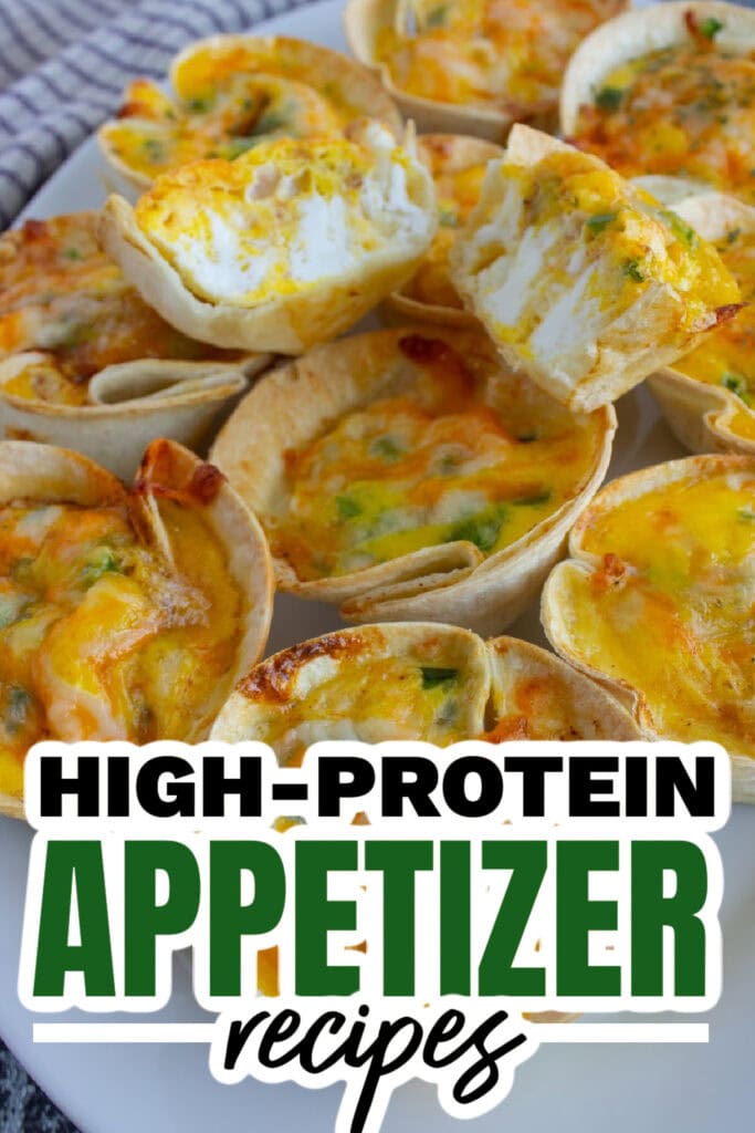 high protein appetizers - Three Cheese Mini Quiches copy