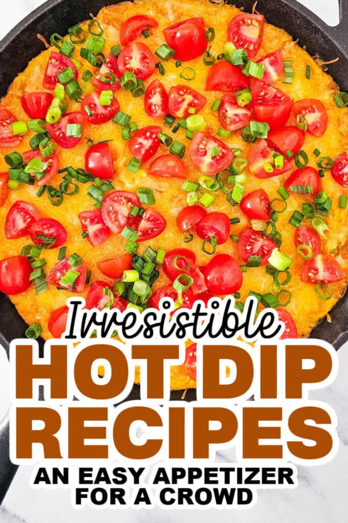 hot dip recipes - Cheesy Texas Trash Dip in a Skillet