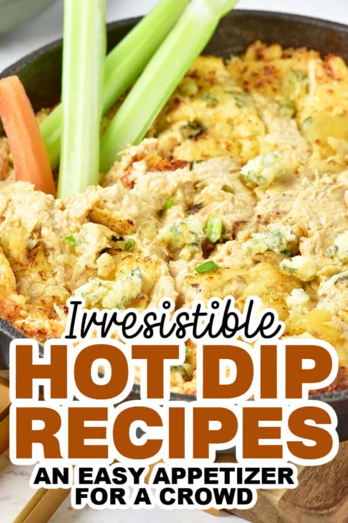 hot dip recipes -Leftover Turkey Cheesy Buffalo Dip