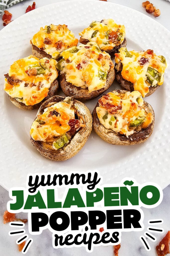 jalapeno popper inspired recipes - Jalapeño Popper Stuffed Mushrooms