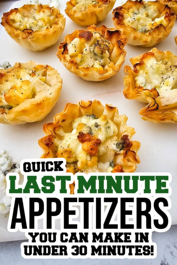 last minute appetizers -Blue Cheese and Pear Phyllo Bites__