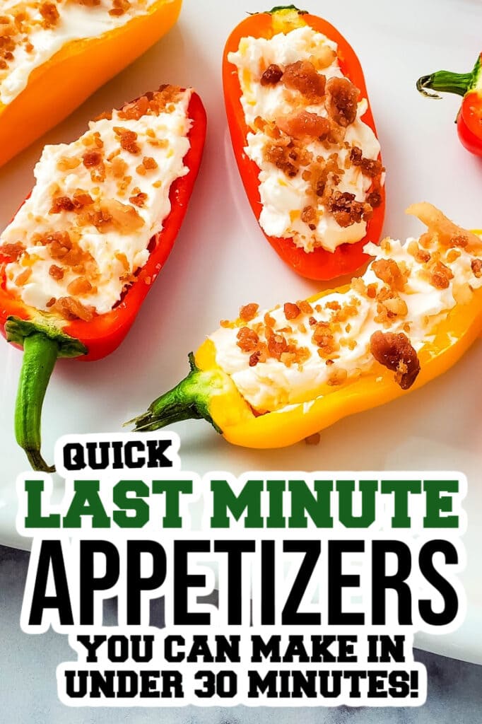 last minute appetizers - Cheesy Bacon Stuffed Mini Peppers