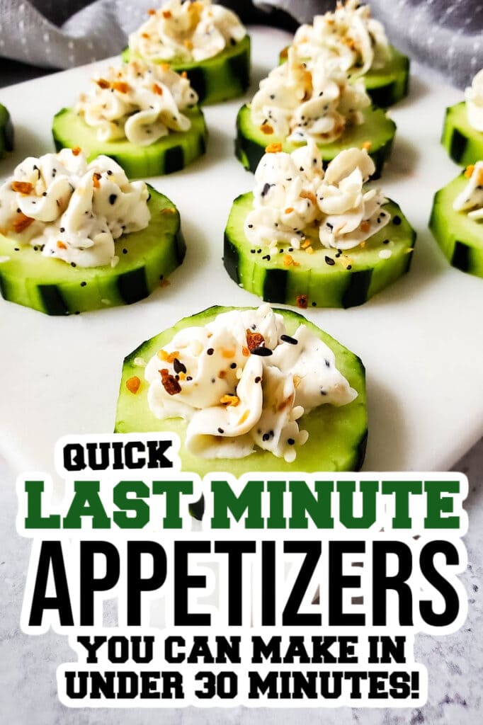 last minute appetizers -Everything Bagel Cucumber Bites