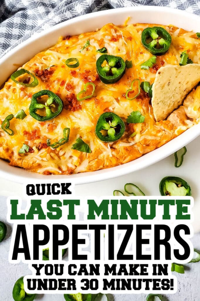 last minute appetizers -Hot Cheesy Bacon Bean Dip