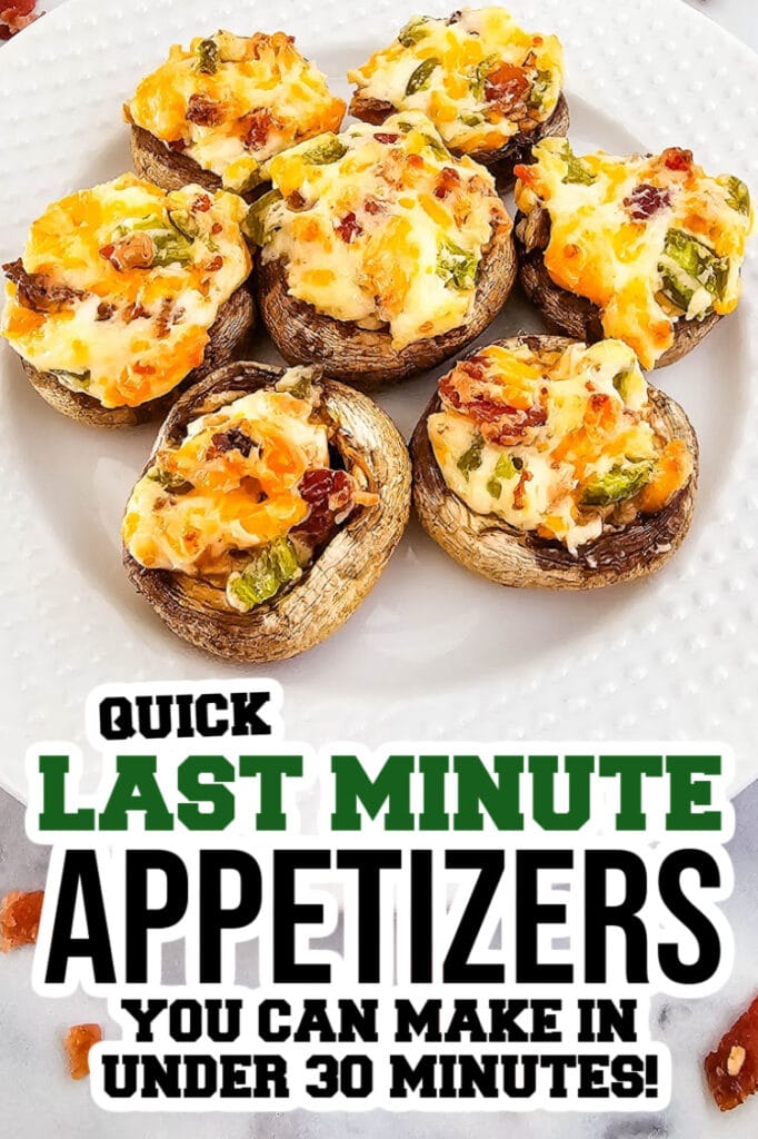 last minute appetizers - Jalapeño Popper Stuffed Mushrooms
