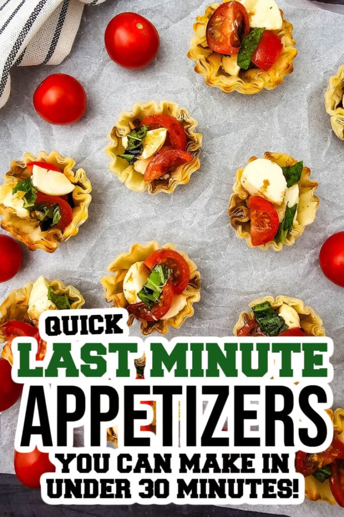 last minute appetizers -Mini Caprese Cups