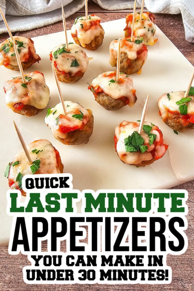 last minute appetizers -Mini Meatball Marinara Bites
