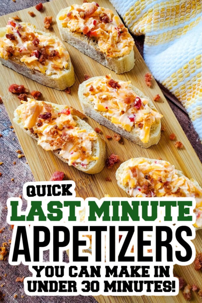 last minute appetizers - Pimento and Cheese Bacon Crostini