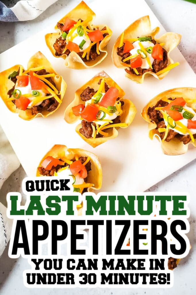 last minute appetizers - Taco Wonton Cups