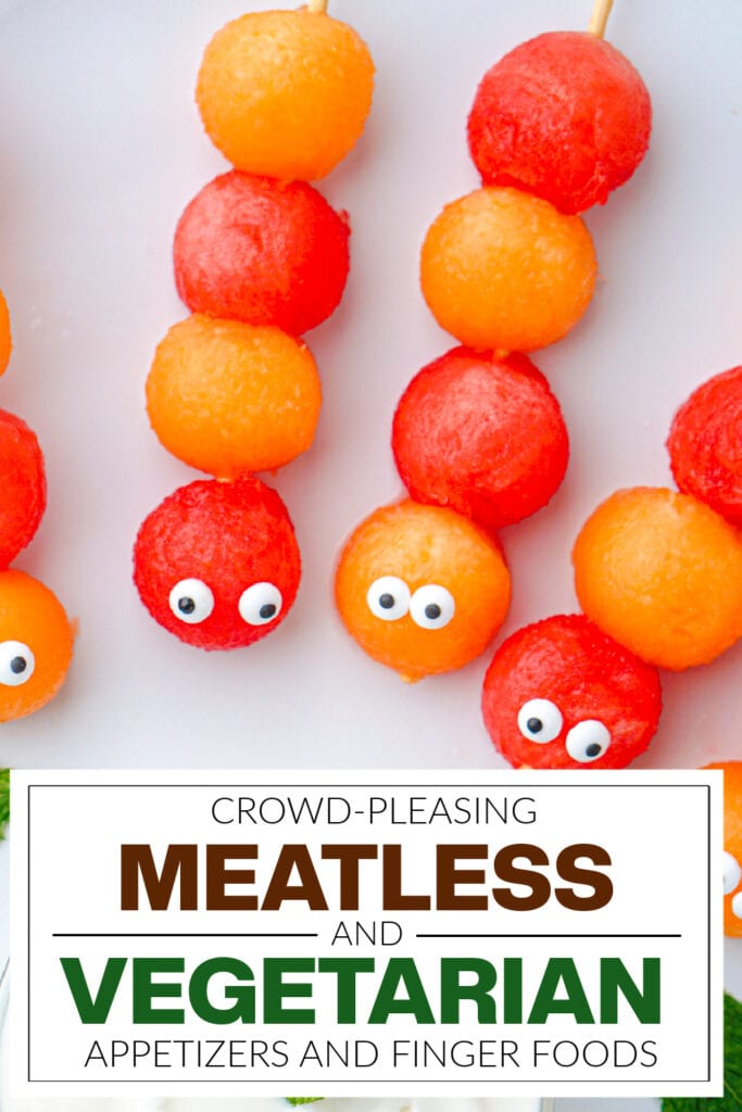meatless and vegetarian appetizers - Caterpillar Fruit Kabobs