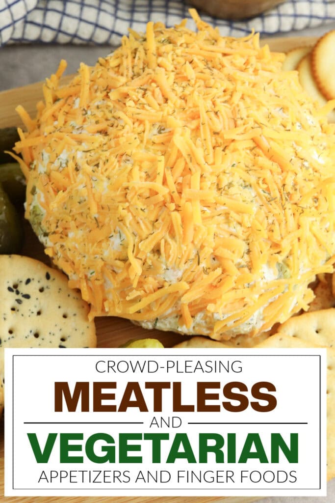 meatless and vegetarian appetizers - Cheddar Pickle Cheese Ball