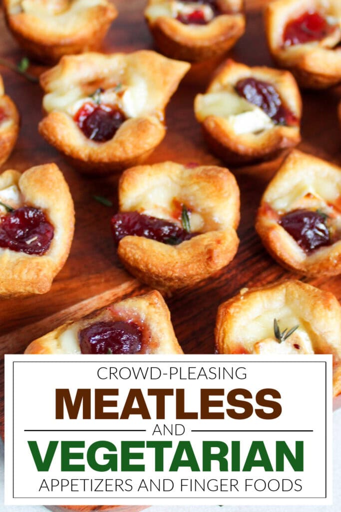 meatless and vegetarian appetizers - Cranberry Brie Bites