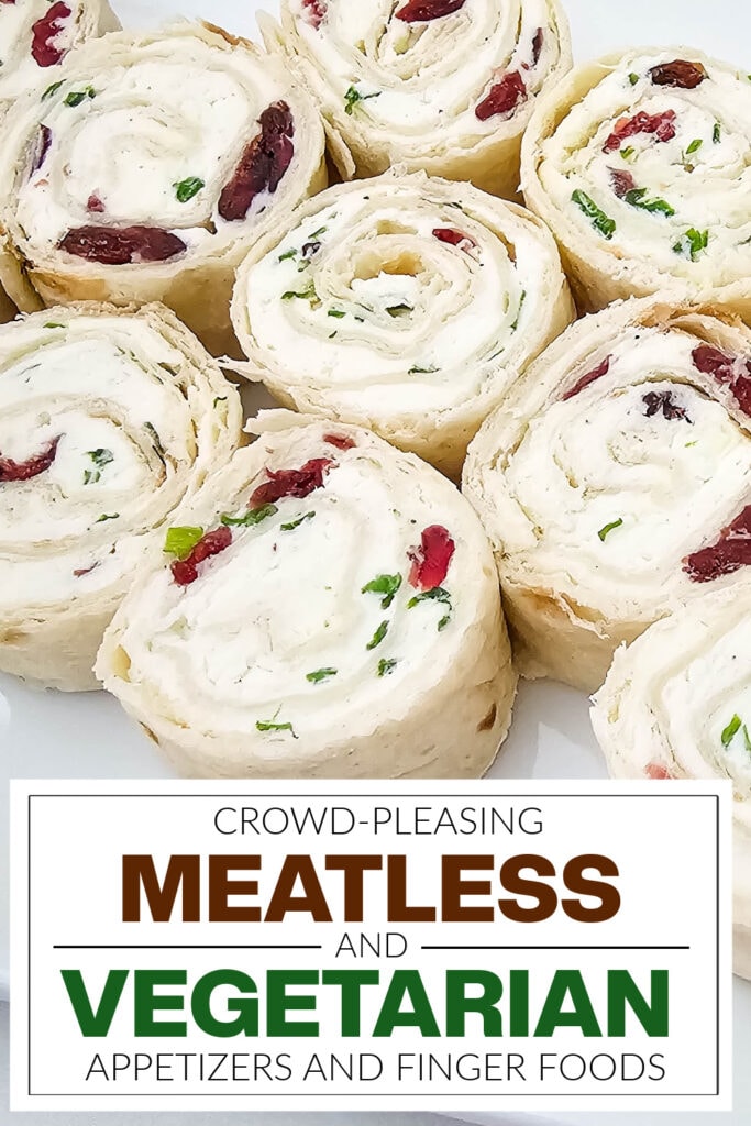 meatless and vegetarian appetizers - Cranberry Feta Pinwheels
