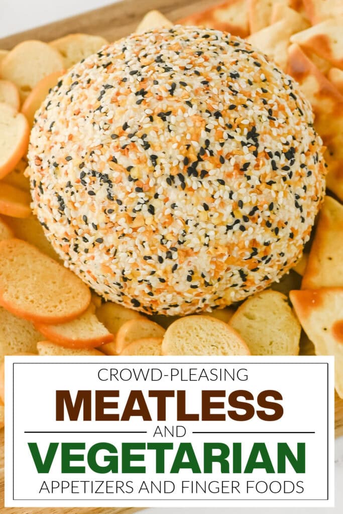 meatless and vegetarian appetizers - Everything Bagel Cheeseball
