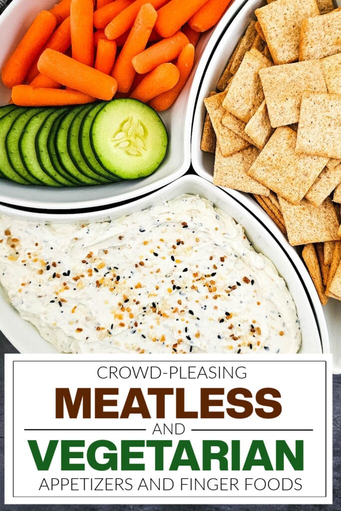 meatless and vegetarian appetizers - Everything Bagel Dip