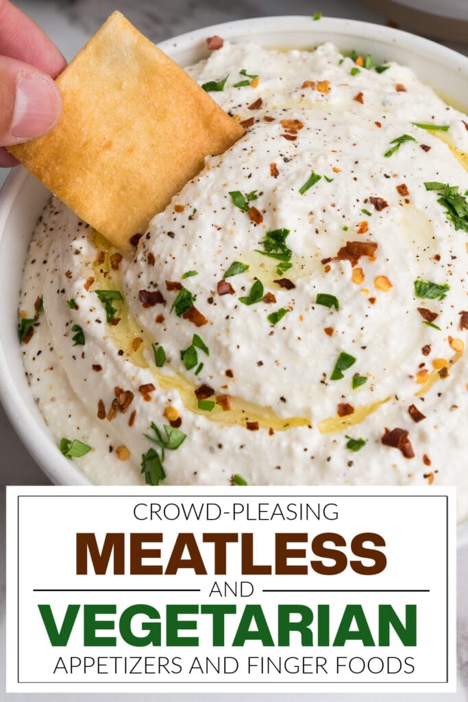 meatless and vegetarian appetizers - Lemony Whipped Feta Dip