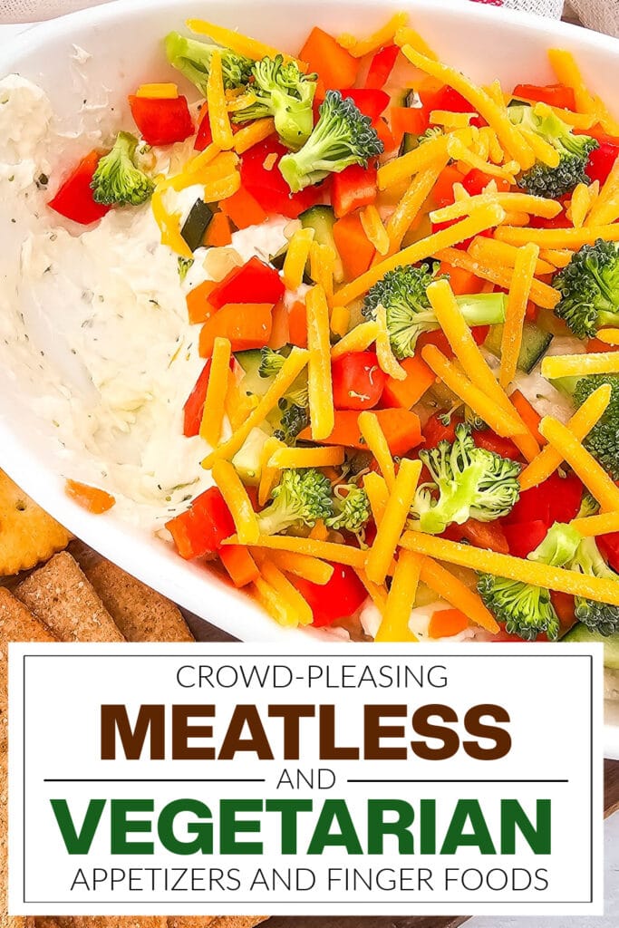 meatless and vegetarian appetizers - Veggie Pizza Dip