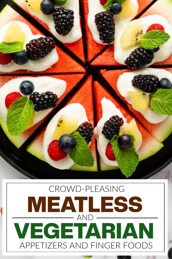 meatless and vegetarian appetizers - Watermelon Pizza