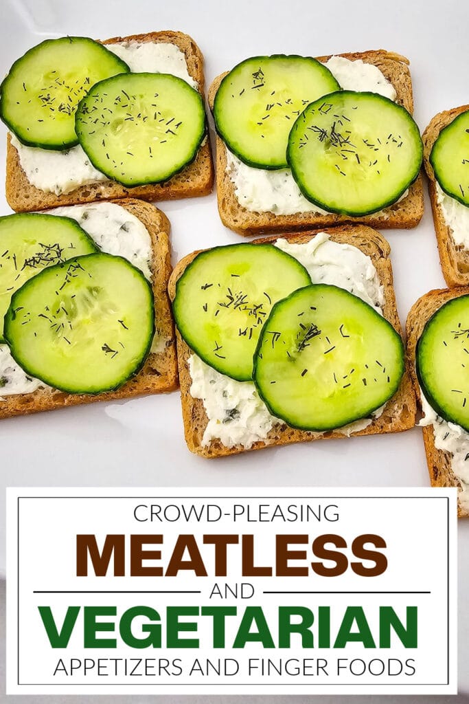 meatless and vegetarian appetizers - fresh cucumber sandwiches