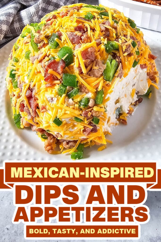 mexican dips and appetizers - Jalapeno Popper Cheeseball