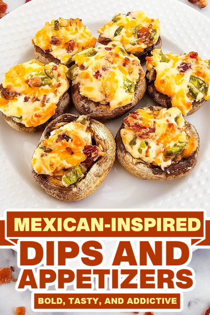 mexican dips and appetizers - Jalapeño Popper Stuffed Mushrooms