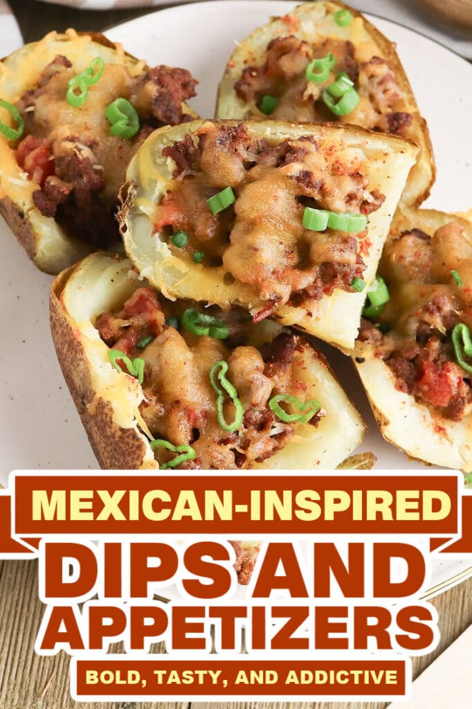 mexican dips and appetizers - Potato Skin Tacos