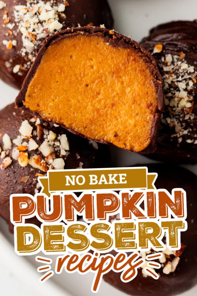 no bake pumpkin desserts - Dark Chocolate Pumpkin Truffles copy