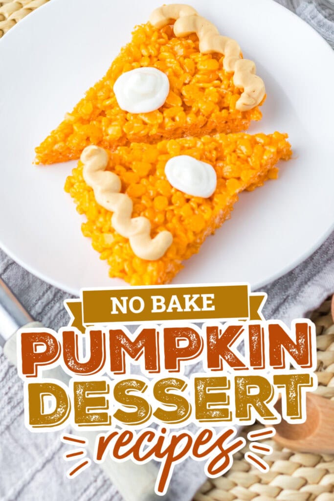 no bake pumpkin desserts - Pumpkin Pie Rice Krispies copy