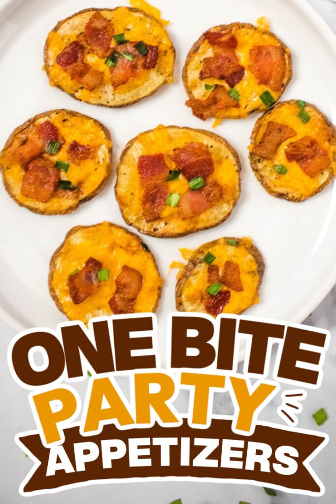 one bite party appetizers -Air Fryer Bacon and Cheese Potato Slices