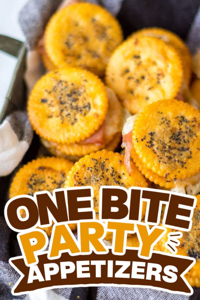 one bite party appetizers -Buttery Ritz Ham Crackers