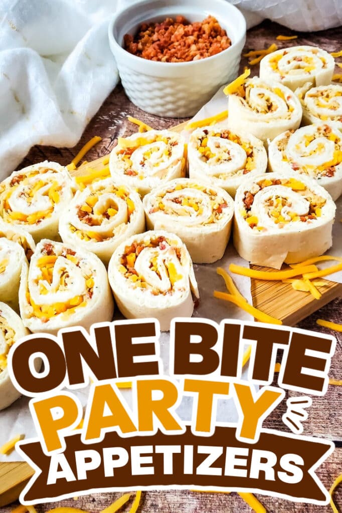 one bite party appetizers -Crack Chicken Pinwheels