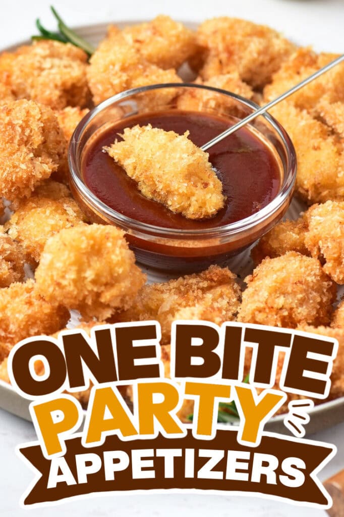 one bite party appetizers -Crispy Popcorn Chicken Bites