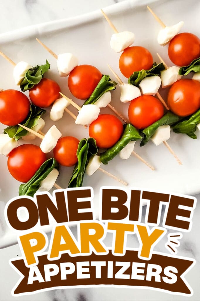 one bite party appetizers -Luxurious Caprese Skewers