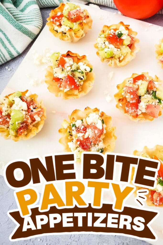 one bite party appetizers -Mediterranean Feta Bites