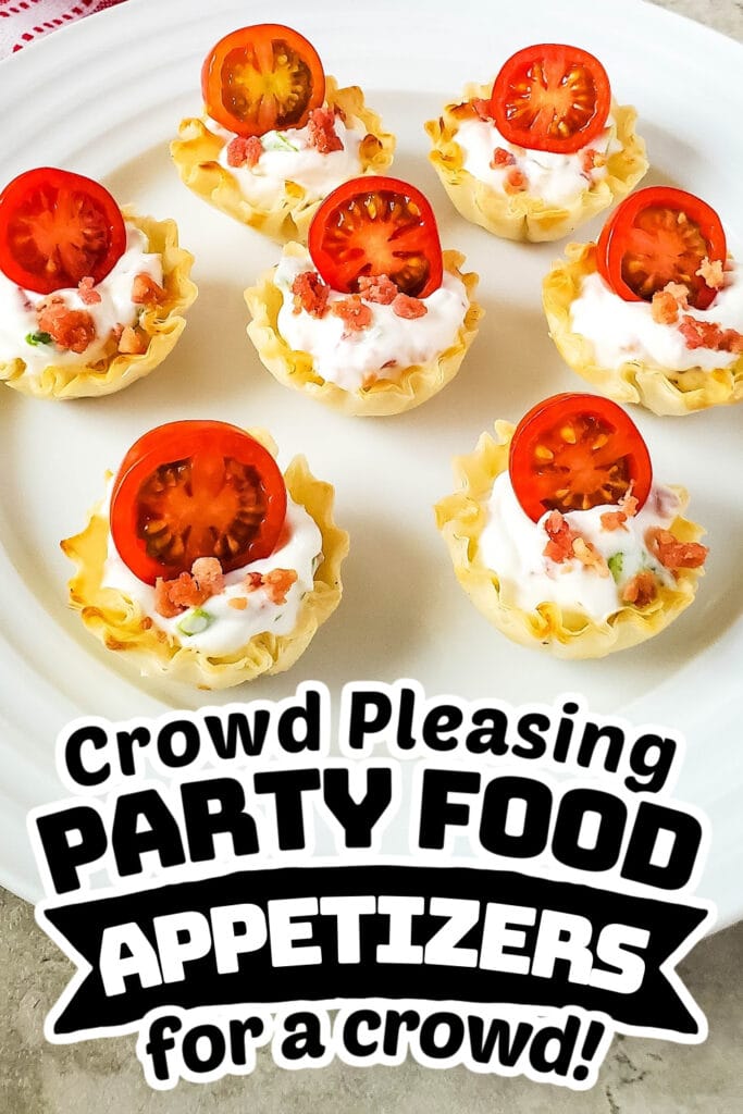 party food appetizers - BLT Phyllo Party Bites