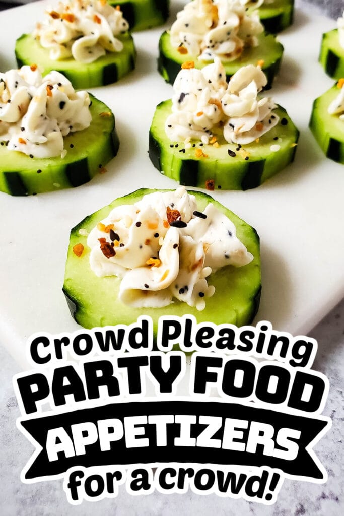 party food appetizers -Bagel Cucumber Bites